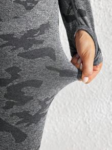 SHEIN 2pcs Set Maternity Solid Color Patchwork Casual Sports Pants - Dark Grey - View 5