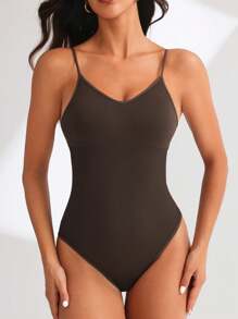 SHEIN Sport Studio Seamless Yoga Bodysuit With Padded Bra And High Elasticity