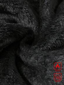 Manfinity Homme Men's Loose Fit Long Sleeve Hooded Padded Jacket, Men Winter Jacket - Navy Blue - View 4