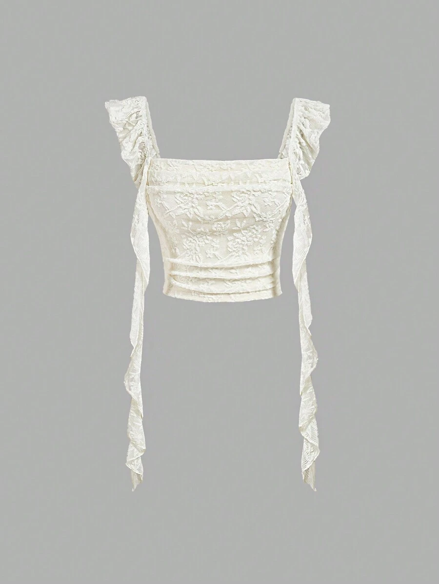 SHEIN MOD Áo ruy băng thanh lịch màu mơ cho nữ, Áo thu, Áo dễ thương, Áo dự tiệc, Áo cướp biển, Mùa thu/Đông, Dạ hội, Đi chơi, Quần áo Hippie, Áo dự tiệc - Màu be - Xem 1