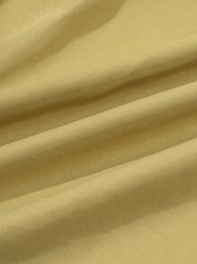 Chiquease Vestido evasé de jacquard con aplicación de encaje para damas - Amarillo - Ver 7