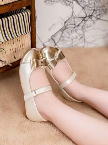 Elegant Bow Mary Jane Flats For Girls, Suitable For Parties And Dresses In Spring/Summer