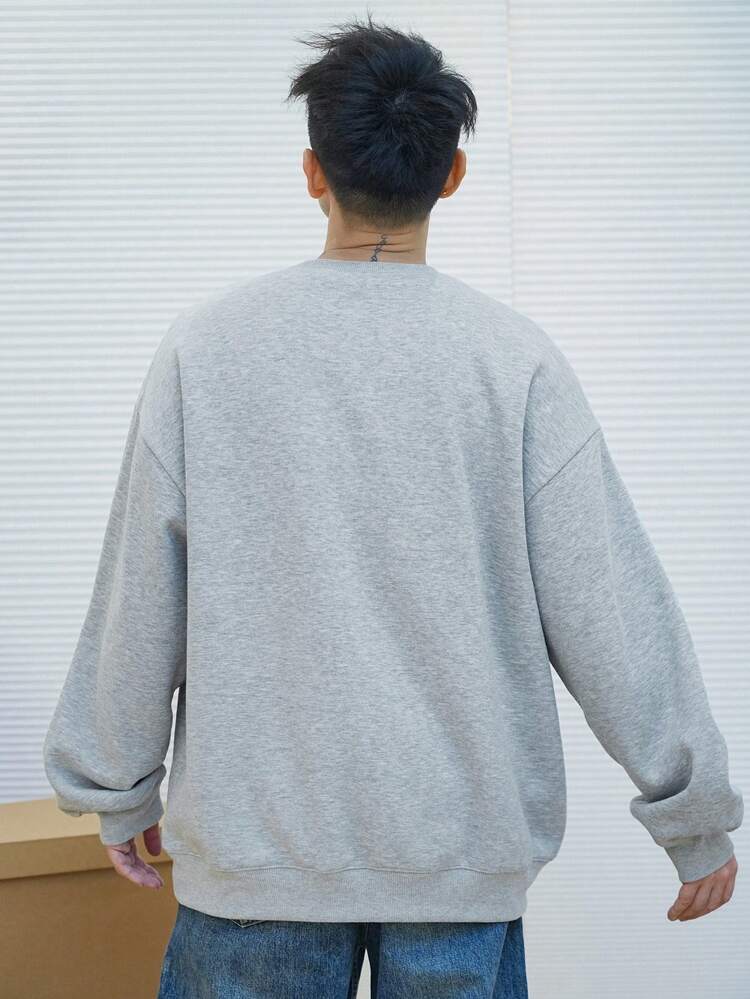 Men's Autumn Letter Print Pullover Sweatshirt