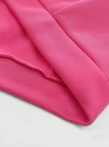 Manfinity EMRG Plus Size Men's Letter Printed Zip-Up Hooded Sweatshirt, Spring Autumn - Hot Pink - View 7