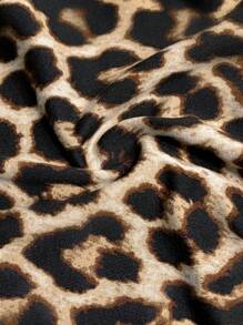 Slaydiva 2 Pieces Women Leopard Print Casual Top And Pants Set - Multicolor - View 5