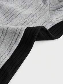 Manfinity VCAY Men's 2-Piece Knitted Fit Basic Style Casual High Neck Shoulder Long Sleeve T-Shirt Suitable For Autumn And Winter