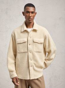 AKNOTIC Business Casual Men's Knitted Slim Fit Stand Collar Long Sleeve Jacket, Suitable For Autumn And Winter