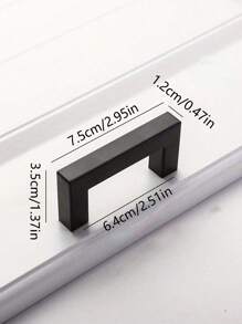 1pc Black Cabinet Handle, Matte Black T-Shaped And Square Stainless Steel Kitchen Handle, Furniture Hardware ,Door Knob Cabinet Wardrobe Drawer Pull,Cabinet Pulls Christmas For Holiday Gift Giving