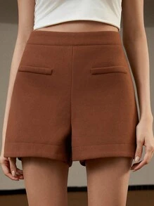 Aveloria 休闲商务高街优雅通勤宽松修身舒适不挑剔简约百搭羊毛短裤