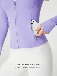 GLOWMODE Chaquetas deportivas para mujer - Morado - Ver 4