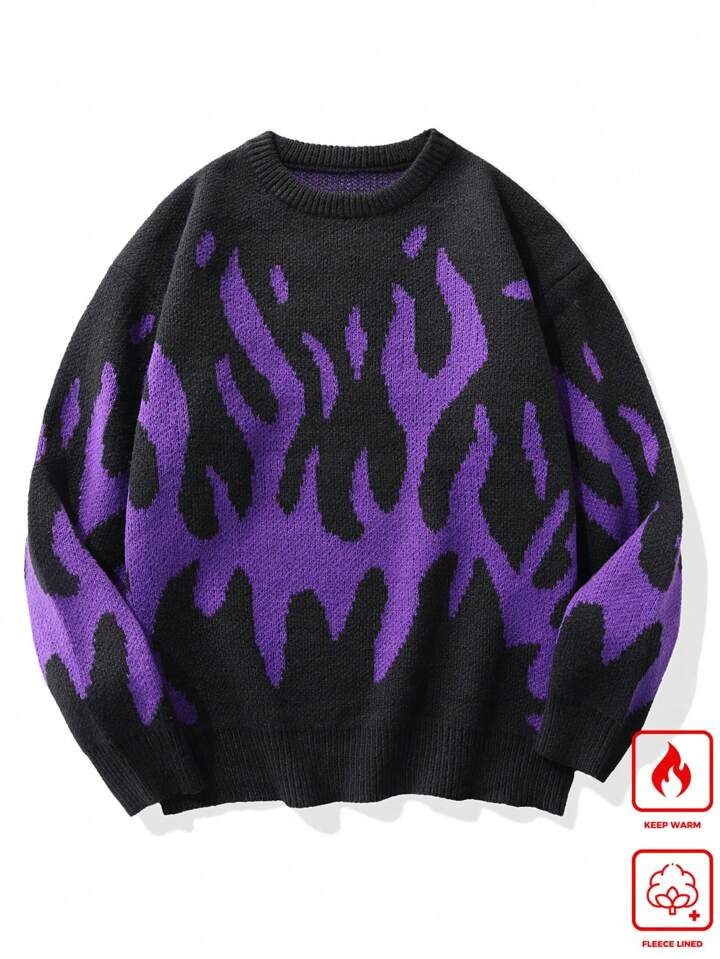 purple flame sweater