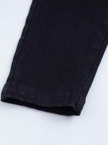 SHEIN Young Girl Patched Pocket Denim Overalls Summer Holiday