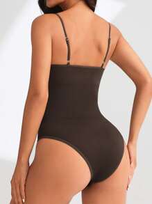 SHEIN Sport Studio Seamless Yoga Bodysuit With Padded Bra And High Elasticity