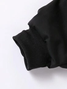 SHEIN 青少年男孩圆领长袖简约运动衫，休闲日常穿着