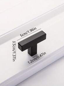1pc Black Cabinet Handle, Matte Black T-Shaped And Square Stainless Steel Kitchen Handle, Furniture Hardware ,Door Knob Cabinet Wardrobe Drawer Pull,Cabinet Pulls Christmas For Holiday Gift Giving