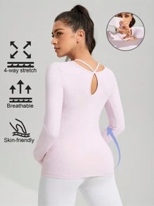 SHEIN Maternity Seamless Yoga Sports Leggings, Activewear Top, Yoga Set For Pregnancy, Fitness, Running, Outdoor Sports