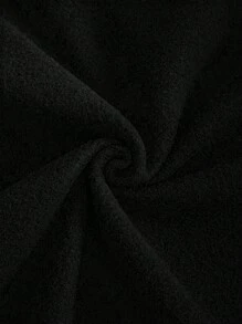 Flirla 大码骷髅印花休闲长袖连衣裙 - 黑色 - 查看 3