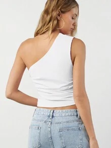 Easelle Asymmetrisches Top mit seitlicher Raffung am Ausschnitt, Sommer