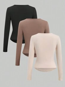 Chiquease Set Of Autumn/Winter Casual Thermal Underwear T-Shirt - Multicolor - View 2