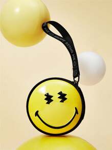SmileyWorld® | SHEIN Fun Cartoon Expression Pattern Round Coin Purse