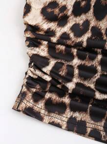 SHEIN Unity 1pc Leopard Print Slim Fit Casual Tank Top For Summer, Built-In Bra - Multicolor - View 3