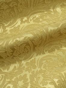 Chiquease Vestido evasé de jacquard con aplicación de encaje para damas - Amarillo - Ver 5