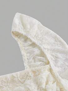 SHEIN MOD Áo ruy băng thanh lịch màu mơ cho nữ, Áo thu, Áo dễ thương, Áo dự tiệc, Áo cướp biển, Mùa thu/Đông, Dạ hội, Đi chơi, Quần áo Hippie, Áo dự tiệc - Màu be - Xem 4