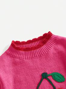 Forever 21 Thu & Đông cho nữ màu vàng và đỏ đan họa tiết quả anh đào/Halloween/Giáng sinh/Cổ lọi/Dễ thương/Trang phục độc thân/Cổ điển/Những thứ cần thiết/Cổ tròn/Trở lại trường/Về trường/Tương phản màu sắc/Bình thường/Tay ngắn/Cơ bản/Tay bồng/Áo len - Hồng - Xem 11