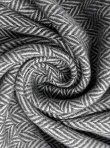 SHEIN Unity 大码女式优雅人字形拉链大衣，秋冬季 - 彩色 - 查看 7