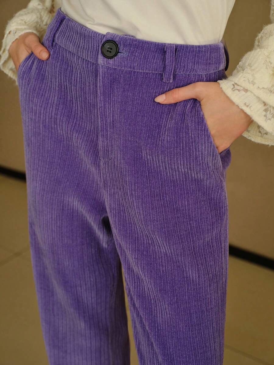 MOTF STUDIO SOLID SLANT POCKET STRAIGHT LEG SUIT PANTS