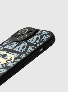 SUPERMAN X ROMWE 1 Stück Handyhülle mit Superhelden Logo, kompatibel mit iPhone und anderen Modellen