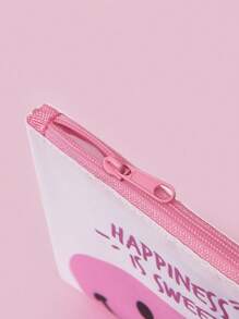SmileyWorld® | SHEIN 2pcs Set Amusing Cartoon Expression Pattern Zipper Storage Bag