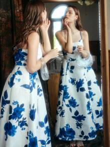 MOTF Soiréza VÁY DỰ TIỆC CHÀO MẪU HOA VAI XÒE JACQUARD KHÔNG CÓ THẮT LƯNG - Nhiều màu - Xem 10