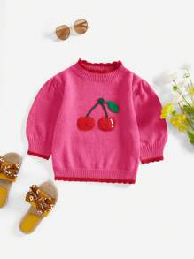 Forever 21 Thu & Đông cho nữ màu vàng và đỏ đan họa tiết quả anh đào/Halloween/Giáng sinh/Cổ lọi/Dễ thương/Trang phục độc thân/Cổ điển/Những thứ cần thiết/Cổ tròn/Trở lại trường/Về trường/Tương phản màu sắc/Bình thường/Tay ngắn/Cơ bản/Tay bồng/Áo len - Hồng - Xem 6