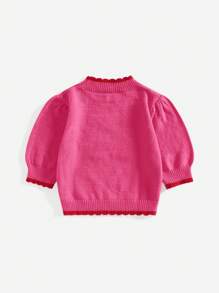 Forever 21 Thu & Đông cho nữ màu vàng và đỏ đan họa tiết quả anh đào/Halloween/Giáng sinh/Cổ lọi/Dễ thương/Trang phục độc thân/Cổ điển/Những thứ cần thiết/Cổ tròn/Trở lại trường/Về trường/Tương phản màu sắc/Bình thường/Tay ngắn/Cơ bản/Tay bồng/Áo len - Hồng - Xem 10