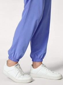 TaskEZ Pantalón de uniforme de unicolor con cordón en la cintura y puños en los tobillos