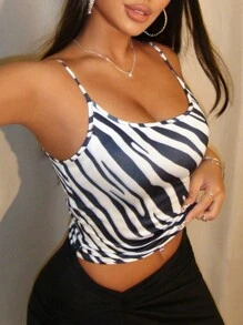 VaVaBold 2pcs Set Solid Color Zebra Print Includes Padded Camisole