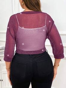 SHEIN Clasi 大码夏季休闲金属系带衬衫