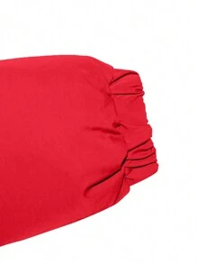 女士欧美风格立领拉链保暖夹克 - 紅色 - 查看 3