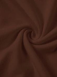 Tseoso Women's Solid Color Crew Neck Long Sleeve Casual T-Shirt, Spring/Summer - Brown - View 3