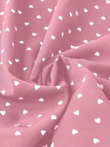 SHEIN Clasi Plus Size Women's Spring/Autumn Heart Print Flare Long Sleeve Loose Blouse Fall Cloth For Women - Pink - View 5