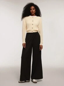 Forever 21 Áo len nữ màu cam nhạt thu đông/Quần lửng/Quần vàng/Rộng rãi/Bó sát/Dạo phố/Thoải mái/Cơ bản/Đơn giản/Công sở/Halloween/Lễ tạ ơn/Giáng sinh/Tay dài/Trang phục nữ/Cổ tròn/Áo len cardigan - Màu be - Xem 6
