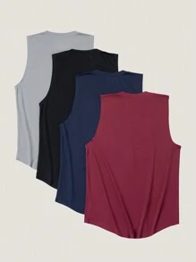 Manfinity Running Áo ba lỗ thể thao nam phong cách bạn trai/Gói nhiều sản phẩm - Nhiều màu - Xem 2