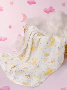 SHEIN X Care Bears Chăn trẻ em sợi tre tự nhiên hai lớp mềm mại, nhẹ và thoáng khí, thiết kế hình gấu đa năng - Nhiều màu - Xem 1