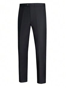 Manfinity AFTRDRK Men's Solid Color Shawl Collar Long Sleeve Blazer And Pants 2-Piece Business Suit Set