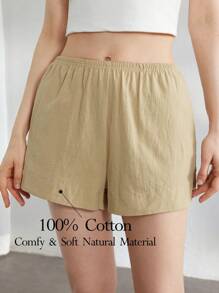 Leisure Ladies' Comfortable Cotton Pajama Bottoms With Pocket