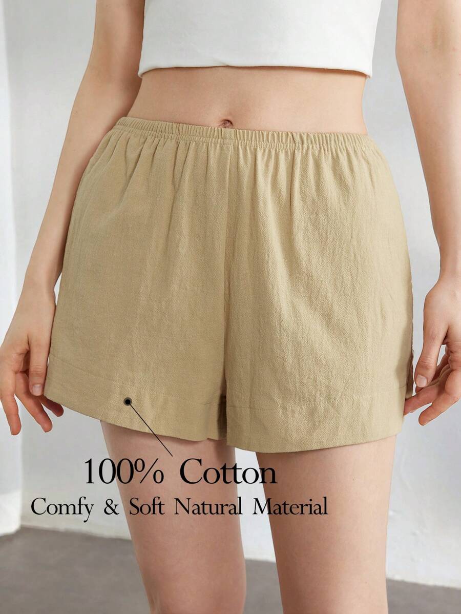 Leisure Ladies' Comfortable Cotton Pajama Bottoms With Pocket