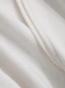 FRIFUL Women's Contrast Color Open Front Oversized Thermal Lined Hoodie, Long Sleeve Tops Sweatshirt Jacket Fall,Winter Zip Up - Apricot - View 3