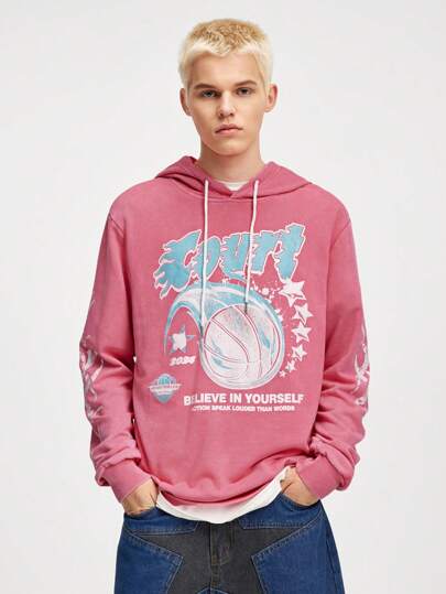 Street Life Men's Casual Snow Flake Hoodie