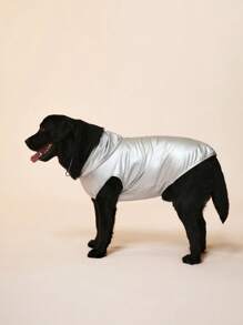 PETSIN 反光彈性閃亮銀街頭風格寵物貓/狗防曬防蟲背心連兜帽無袖上衣，夏季 - 彩色 - 查看 4